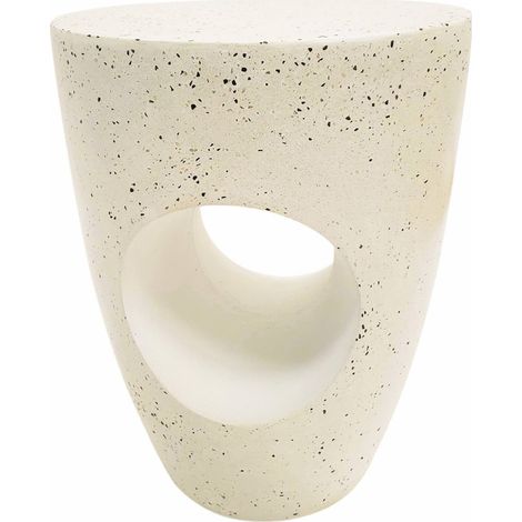 table d'appoint terrazzo effet naturel pour extérieur - beige effet terrazzo moucheté noir (1/3)