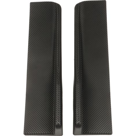 2x Heckflügel in Carbonfaser-Optik, universelle Seitenschwellerverlängerungen, Spoilerflossen für Autos, 2-teiliges Set (1/5)