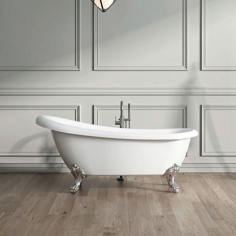 Bañera con patas RICHMOND  171 cm patas ÁGUILA CROMADAS