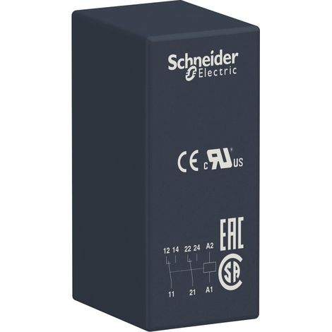 Schneider RSB2A080BD Harmony Relay RSB - plug-in PCB relay - 2OF - 8A - 24VDC