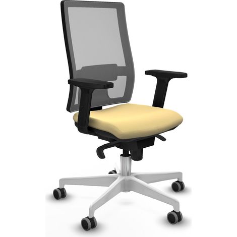 Sedia da ufficio piqueras y crespo Horna crema similpelle