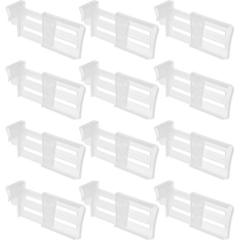 Set di 12 divisori laterali retrattili per frigoriferi - Per frigoriferi e congelatori - Ripiano - Organizzatore - Divisori per smistamento schede (1/5)