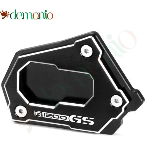 (R1200GS Noir) Support de béquille latérale pour moto, accessoire compatible avec BMW R1200GS, R 1200 GS LC Adv et R1250GS Adventure Maxpower (1/4)