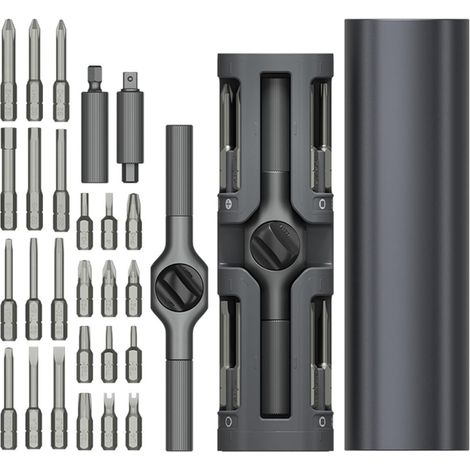 Ensemble de tournevis à cliquet 72 dents, 29 en 1 magnétique multifonction avec étui pop-up, outils réparation alliage d'acier pour électronique, voiture et maison - (1/5)