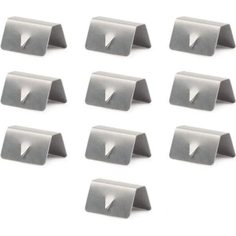 Wind Deflector Clips, 10 Pieces Wind Deflector Clips, Stainless Steel Car Wind Rain Deflector Channel, Air Deflector Fixing Clips (1/5)