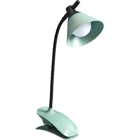 Lampe de bureau tactile à réglage à 360°, lampe de lecture rechargeable pour dortoir, chambre, bureau (verte) (1/5)