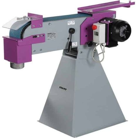 Sidamo – Ponceuse à bande 2200W TRI avec socle – Moteur haute performance IE2 – Pour bois dur et teck – 20105029 (1/2)