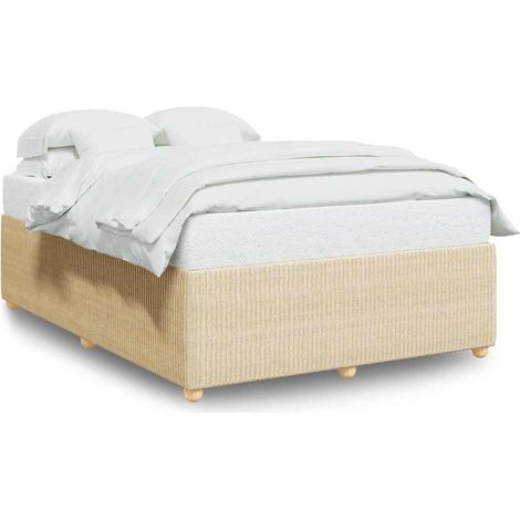 Maison Exclusive - Giroletto senza Materasso Crema 140x190 cm in Tessuto (1/5)