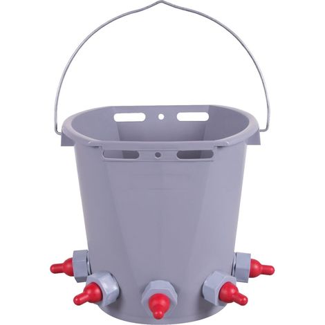 Plastikeimer - Tränke, 5 Zitzen, 10 l (1/5)
