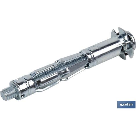 Cheville métallique pour matériaux creux, vis M4 x 53 mm, charge maximale 33 mm