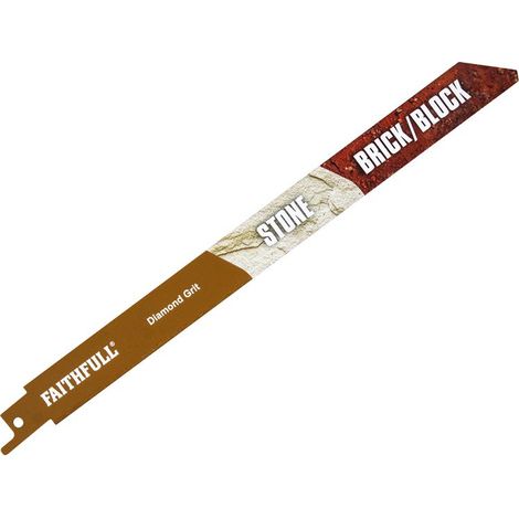 Faithfull 228mm Diamond Grit Sabre Saw Blade for Tiles & Brick