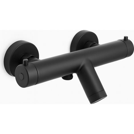 Mitigeur Thermostatique,Mitigeur de Douche Thermostatique, Robinet Baignoire avec Contrôle de Température Constant, Laiton Finition Chrome (1/2)