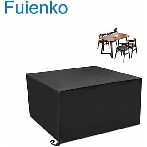 Housse de protection pour mobilier de jardin, grande housse de protection pour mobilier de jardin carré 120x120x74cm noire FUIENKO (1/4)