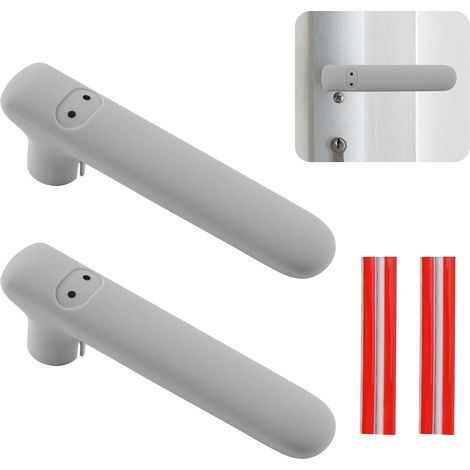 Set mit 2 Türgriffabdeckungen, niedliche antistatische und stoßfeste Silikonhandschuhe für Türsicherheitsknöpfe und -hebel (1/5)