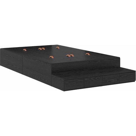 Maison Exclusive - Struttura letto con contenitore con cassetto Rovere Nero 120 cm