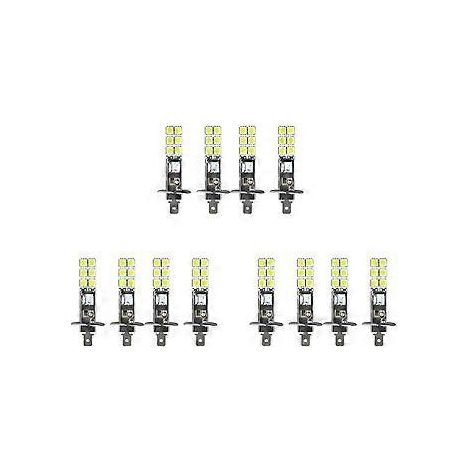 12 Stück H1 6000K Superweiß 80W LED-Scheinwerferlampen-Set Nebelscheinwerfer