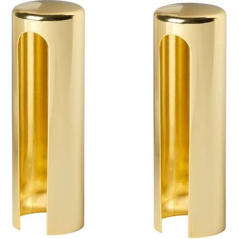 Cyclingcolors – Couvre gond cache paumelle 2x pour fenêtre et porte – Plastique aspect or – Ø16mm, hauteur 43mm – Protection charnière et tube décoratif