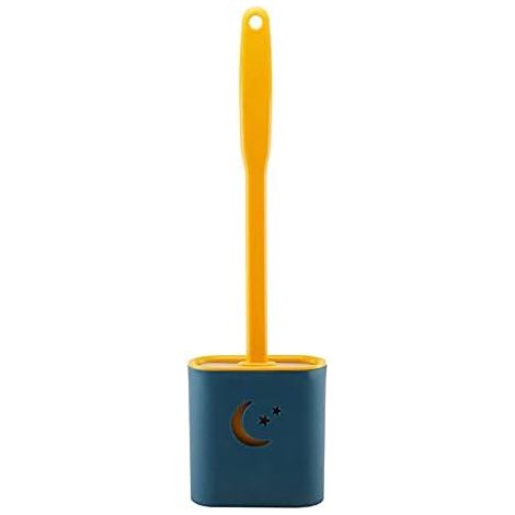 Brosse Pour Toilettes En Silicone - Support Intégré - Montage Mural Ou Autonome - Séchage Rapide - Pour Nettoyage Profond De La Cuve - 1 Pièce (1/5)