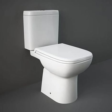 Wc monoblocco tradizionale scarico a terra Rak Origin con sedile (1/2)