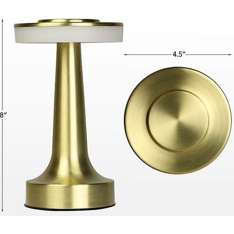 MINE Lampe de table Led sans fil capteur tactile créatif veilleuse lampe de chevet rétro champignon lampe de bureau pour salle à manger bar café chambre (1/5)