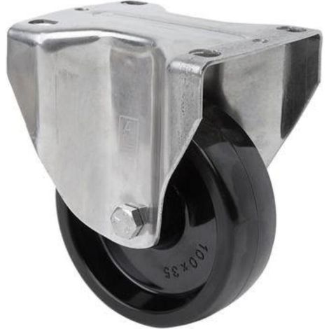 RUEDAS ALEX rueda fija  inox.17zvli80-tt resina negra eje liso (1/2)