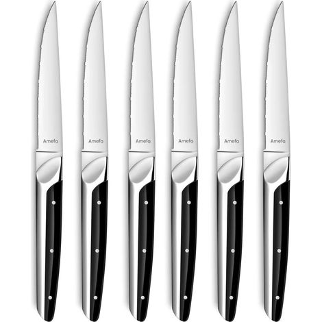 6 x couteaux à steak EMPEROR - 25.5cm - Amefa