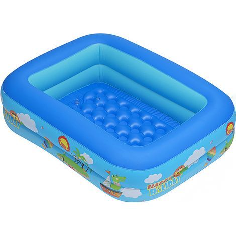 Piscine Enfant,Piscine Gonflable Carré,Pataugeoire Gonflable,Piscine Pataugeoire,Pataugeoire Carré,Piscine Gonflable Enfant,Piscine d'eau pour Enfants Intérieur et Extérieur (1/5)