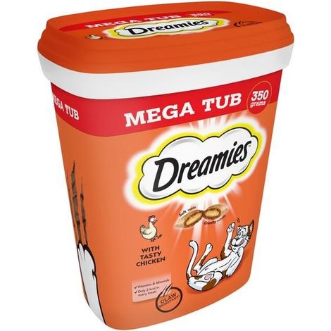 Dreamies Treats with Chicken 350g Tub PK2 - 712816