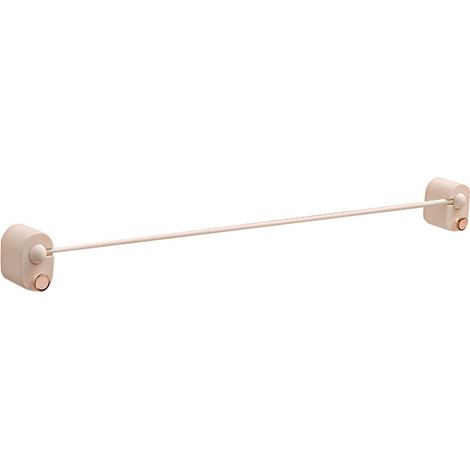 Porte-serviettes mural simple sans perforation, accessoire de salle de bain, blanc allongé (1/5)