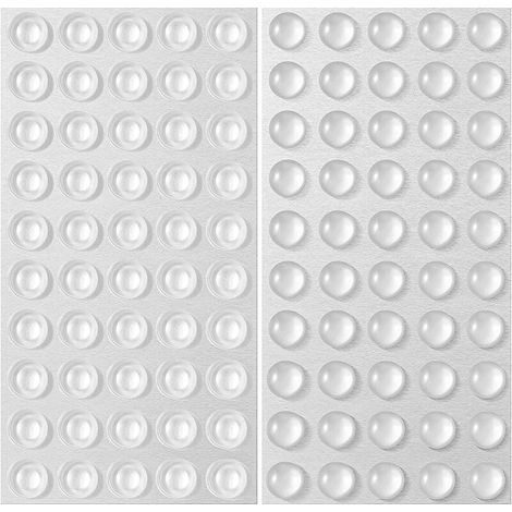 Patins En Silicone Transparent - 100 Pièces - Diamètre 8 mm - Pour Meubles Portes Armoires Tiroirs - Auto-Adhésifs Sans Résidu (1/5)