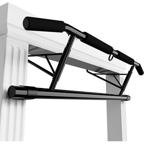 Barre de Tractions Cadre de Porte Barre de Tractions Supination Porte Poignées Rembourrées Pliables Gym Domicile Sans Vis Sans Perçage (1/5)