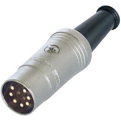 Connecteur rond DIN mâle, droit Rean AV NYS323G Nombre de pôles: 7 noir 1 pc(s)