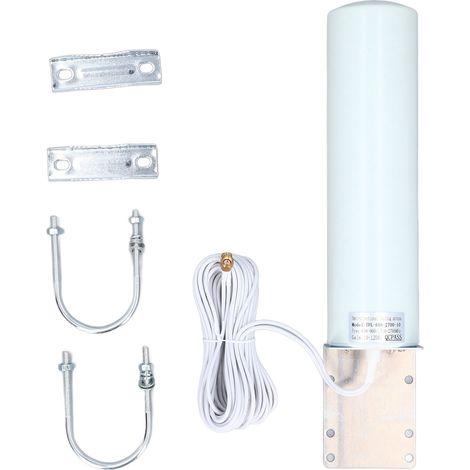 Antenne 12dBi à gain élevé avec câble de 5 mètres 698-2700 MHz SMA mâle omnidirectionnel pour routeur WiFi Modem 4G LTE (1/5)
