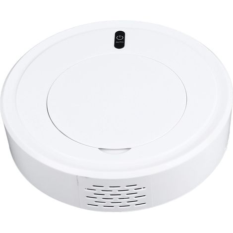 Aspirateur robot intelligent pour la maison, entièrement automatique, 3 en 1, silencieux, avec bac à poussière, fonction de nettoyage, blanc, 22 x 22 x 5 cm (1/5)