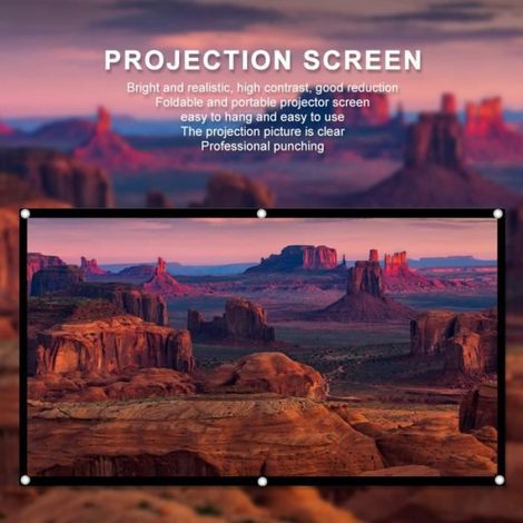 Écran de projection pliable - 16:9 - 60-150 pouces - Blanc (1/4)