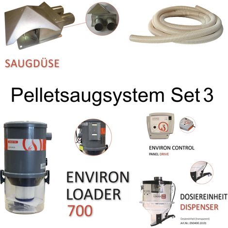 Environ Pelletsaugsystem Set 3 - Pellet entnahme durch Saugdüse