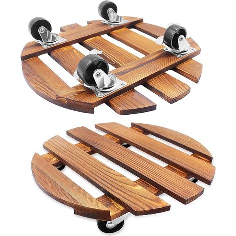 Rolling Trays for Plants 30 cm Capacity 120 kg Stand with Swivel and Lockable Wheels Outdoor Plant Support for Indoor and Outdoor Use (1/5)