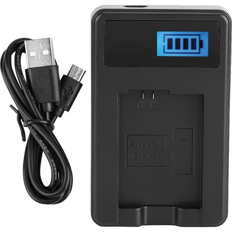 Batterie NP-FW50 et chargeur LCD pour Sony Alpha A6000, A6300, A6500, A7, A7R (1/5)