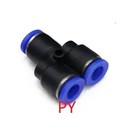 (PY-4mm) 5/10 raccords pneumatiques OD T Y L I Tpye PV en plastique, connecteur rapide à enfoncer pour tuyau. (1/5)