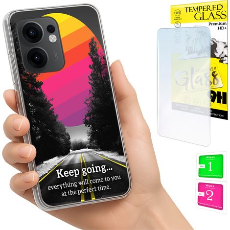Custodia per Oppo Reno 13F 5G / 13 FS 5G, cover posteriore + vetro (1/5)