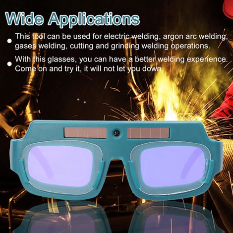 [JAMAIS UTILISÉ]Lunettes de soudage à assombrissement automatique à énergie solaire, lunettes de soudage électrique à l'arc argon, protections de soudage pratiques, outils de soudage utilitaires (1/2)