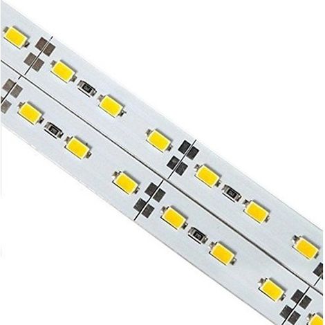 TrAdE Shop Traesio - Strip Striscia Rigida Barra 1 Metro A Led 5630 7020 5050 13w 72 Led Calda Fredda - -Bianco Freddo -SMD 7020 (1/2)