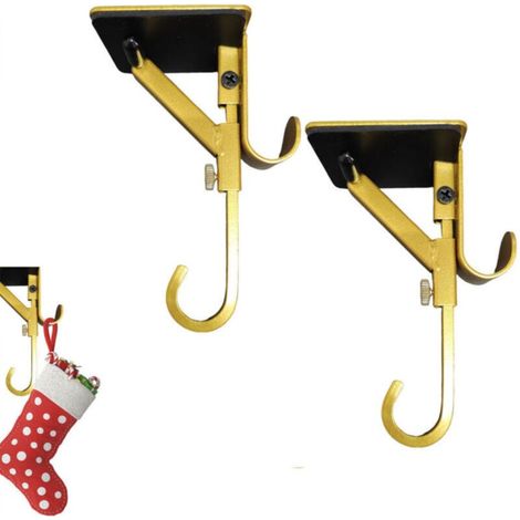 2 pièce Suspension pour guirlande et bas de cheminée, pour cadre de porte, cintre double réglable et robuste 2 en 1, Or (1/5)