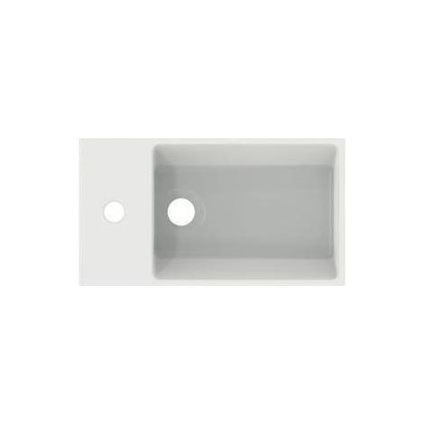 IS Handwaschbecken Extra, 1 Hl., m.Ül., Ablg.li.,450x250x150,geschli.,Seidenweiß (1/5)