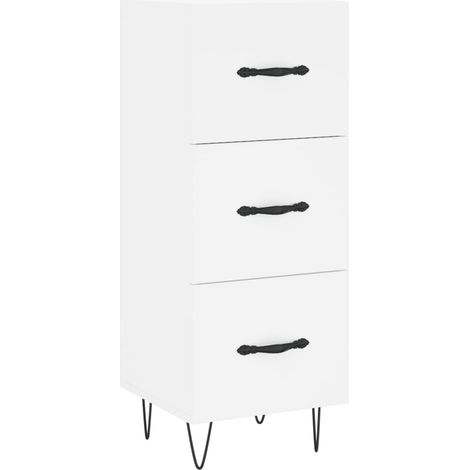Aparador-cómoda-mueble-organizador-cocina-salón-salón-comedor 345 x 34 x 90 cm-madera de ingeniería-blanco 020030260