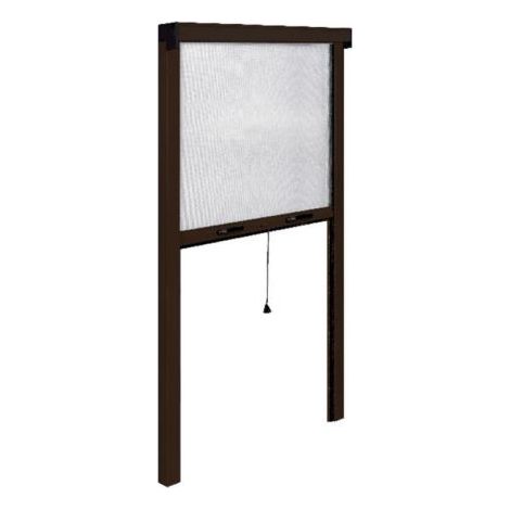Zanzariera A Rullo Stop Inset Finitura Marrone Alluminio 120x235 Cm (1/3)