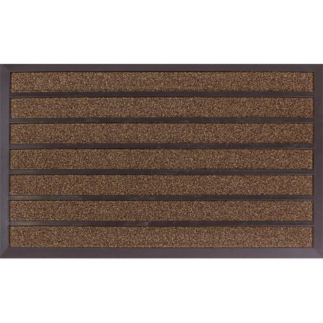 Dirt Stopper Pro Rectangular Scraper Entrance Doormat, 45x75cm, Brown (1/4)