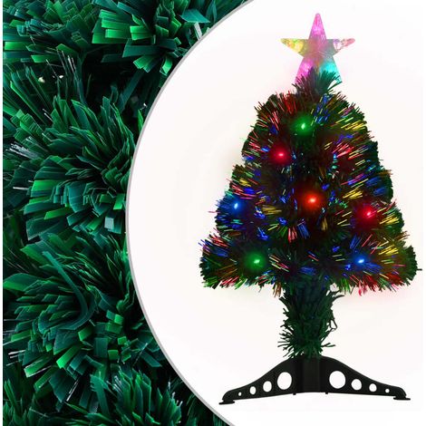 Vorbeleuchteter Weihnachtsbaum mit Ständer und LED 64 cm Glasfaser