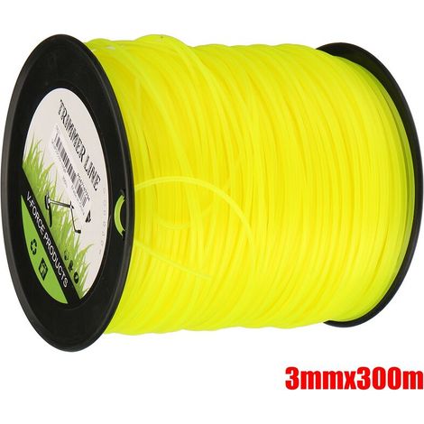 300M Round Brushcutter Strimmer Trimmer Cord Line Wire 3mm Yellow (1/3)