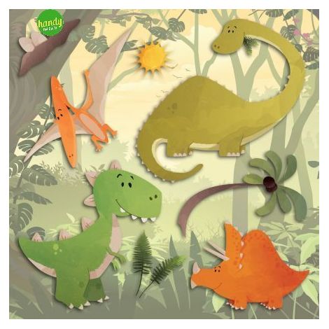 Sticker dinosaurs Crearreda adesivo murale frasi famose natura geometrie fantasie 31x31 cM